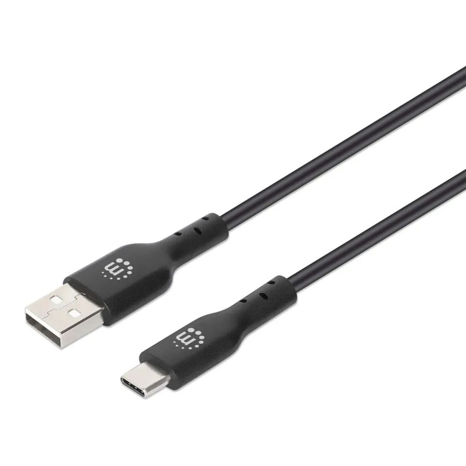 Manhattan cavo USB 2.0 A-C 1 m nero ricarica 3A
