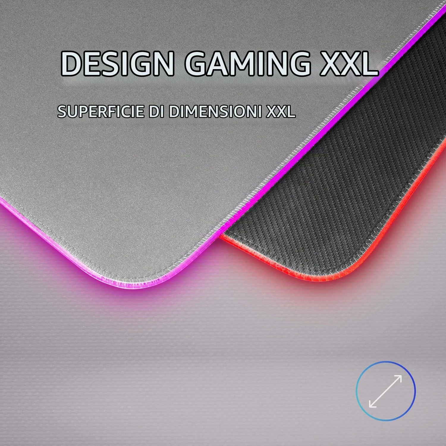 Mars Gaming MMPRGB2S tappetino mouse XXL RGB bianco hub USB