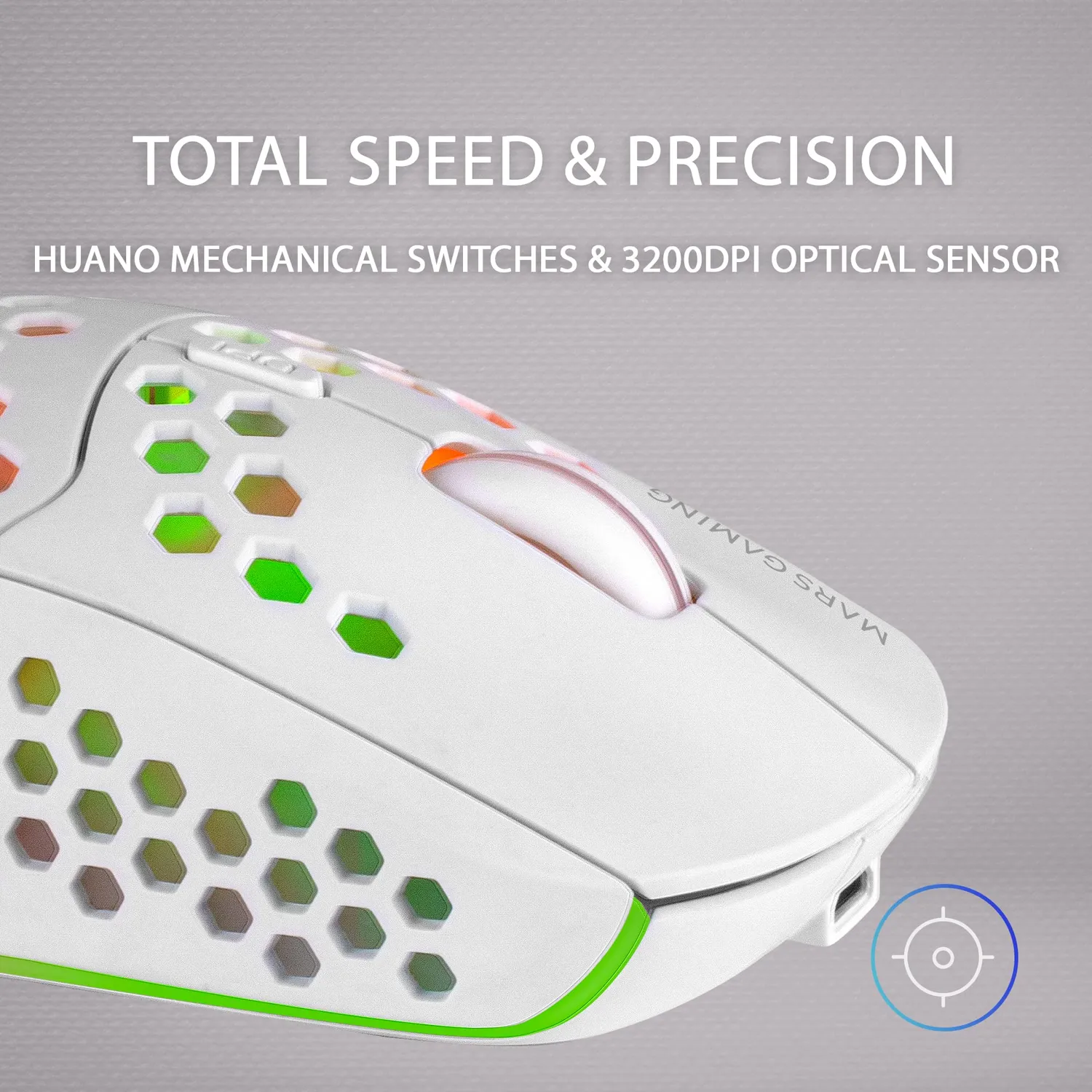 Mars Gaming MMW3W mouse gaming wireless bianco RGB