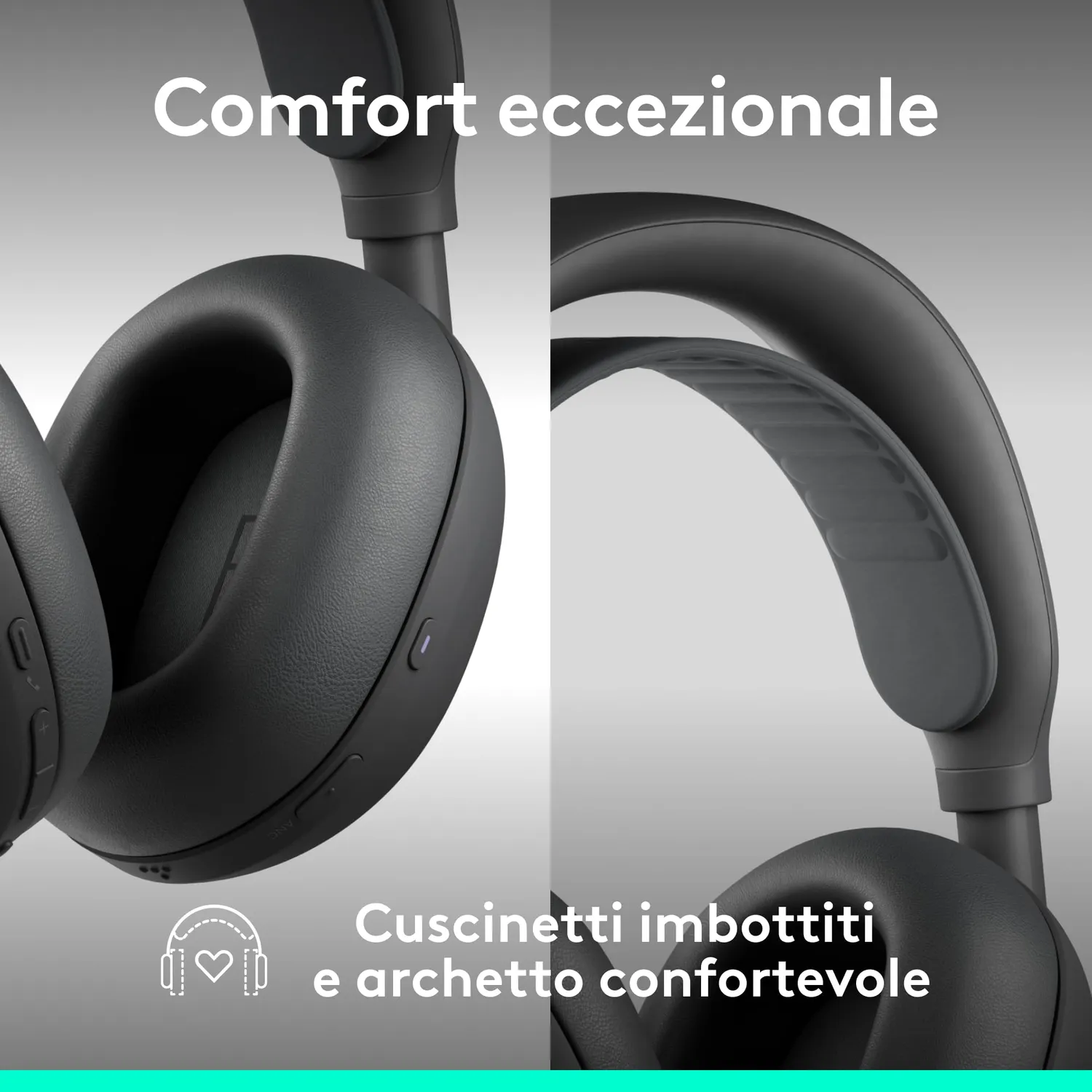 Logitech Zone Vibe Pro cuffie over-ear Grafite ANC 40 mm