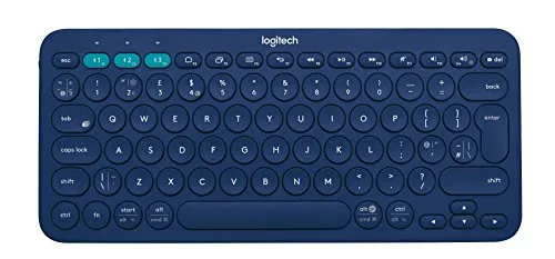 Logitech K380 tastiera Bluetooth blu multidispositivo