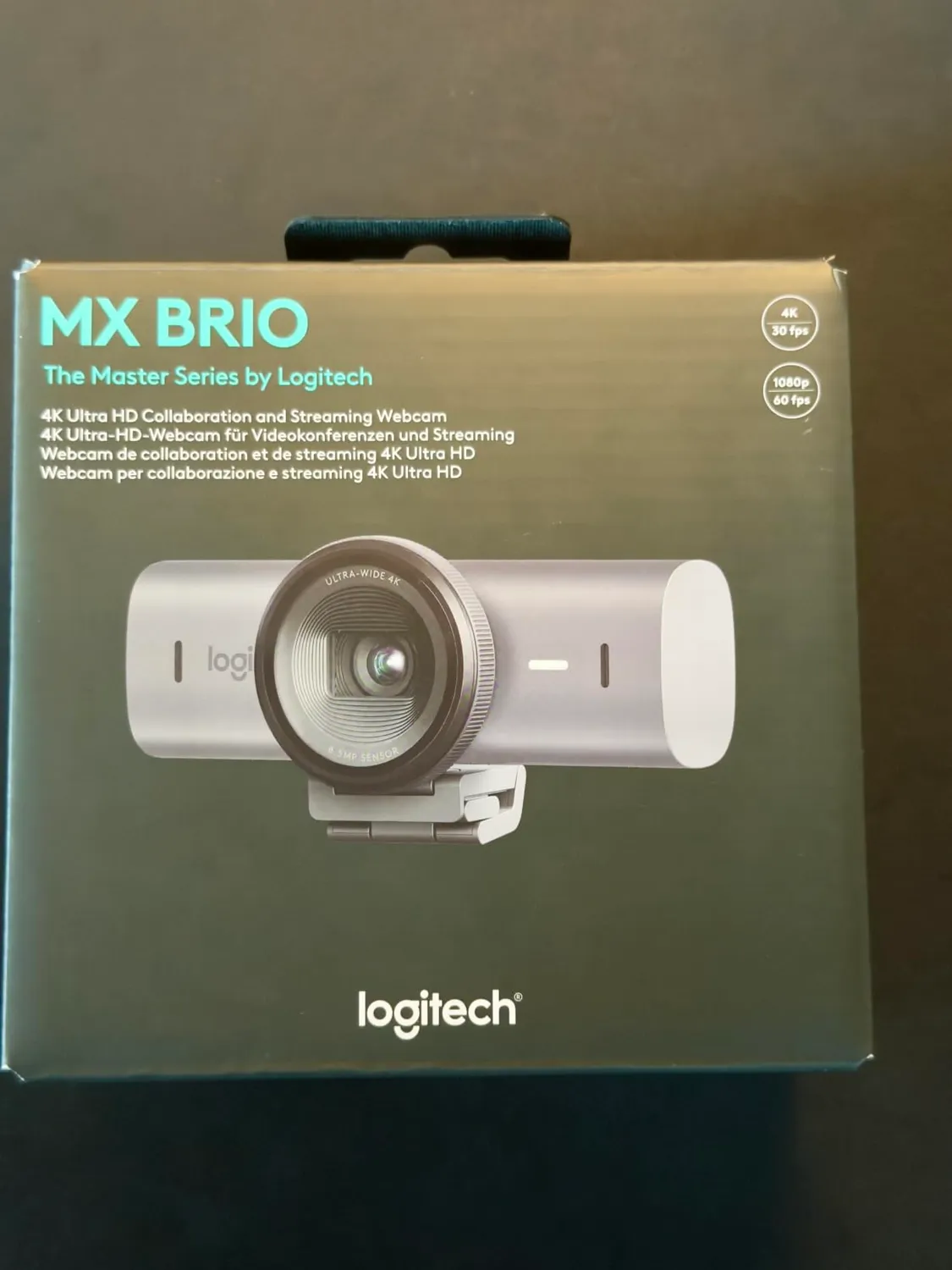 Logitech MX Brio 4K webcam grafite Ultra HD streaming
