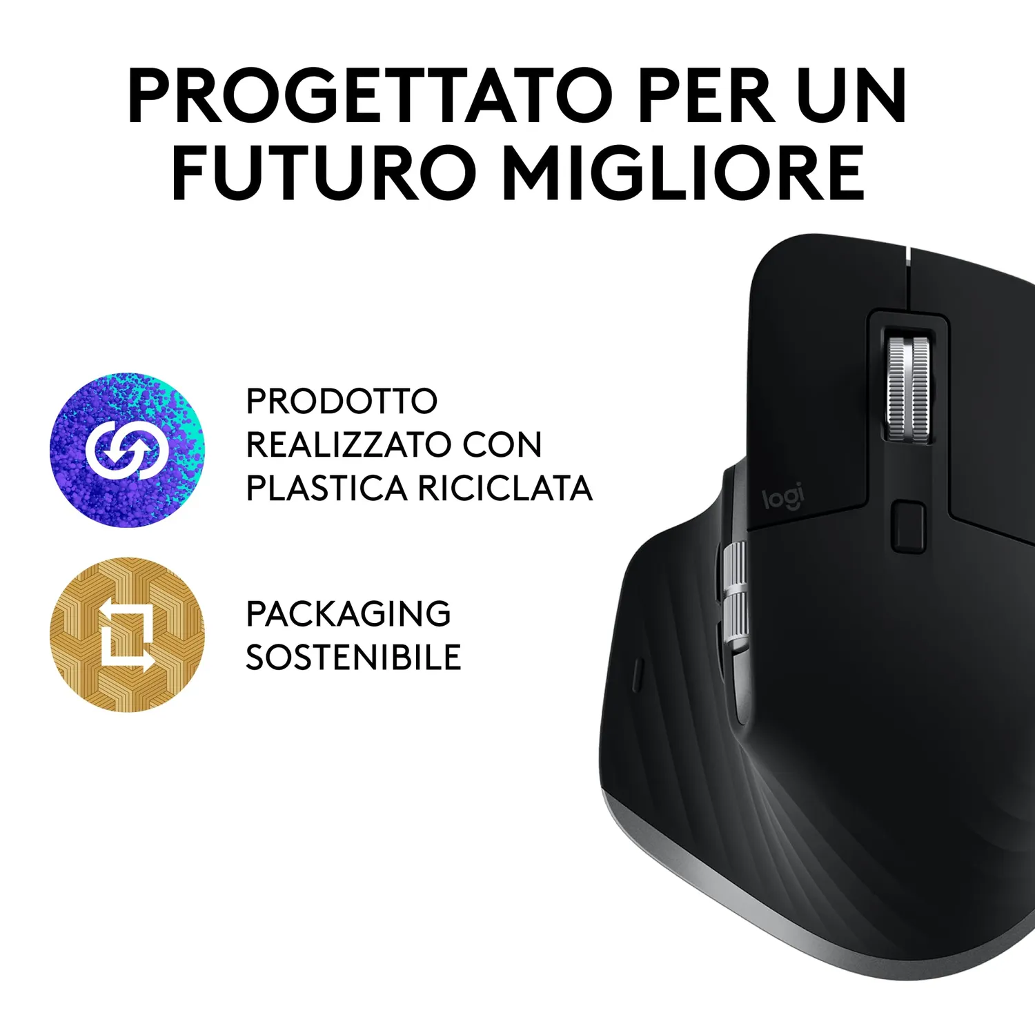 Logitech MX Master 3S per Mac mouse Space Grey 8K