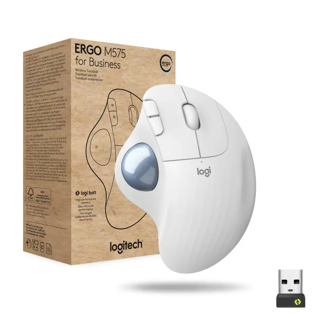 Logitech ERGO M575 trackball wireless nero ergonomico