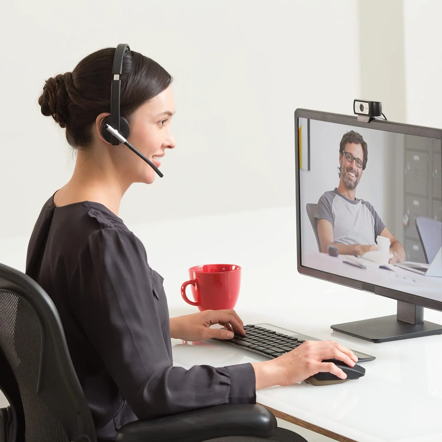 Logitech C930E Business Webcam HD Nero grandangolo 90°