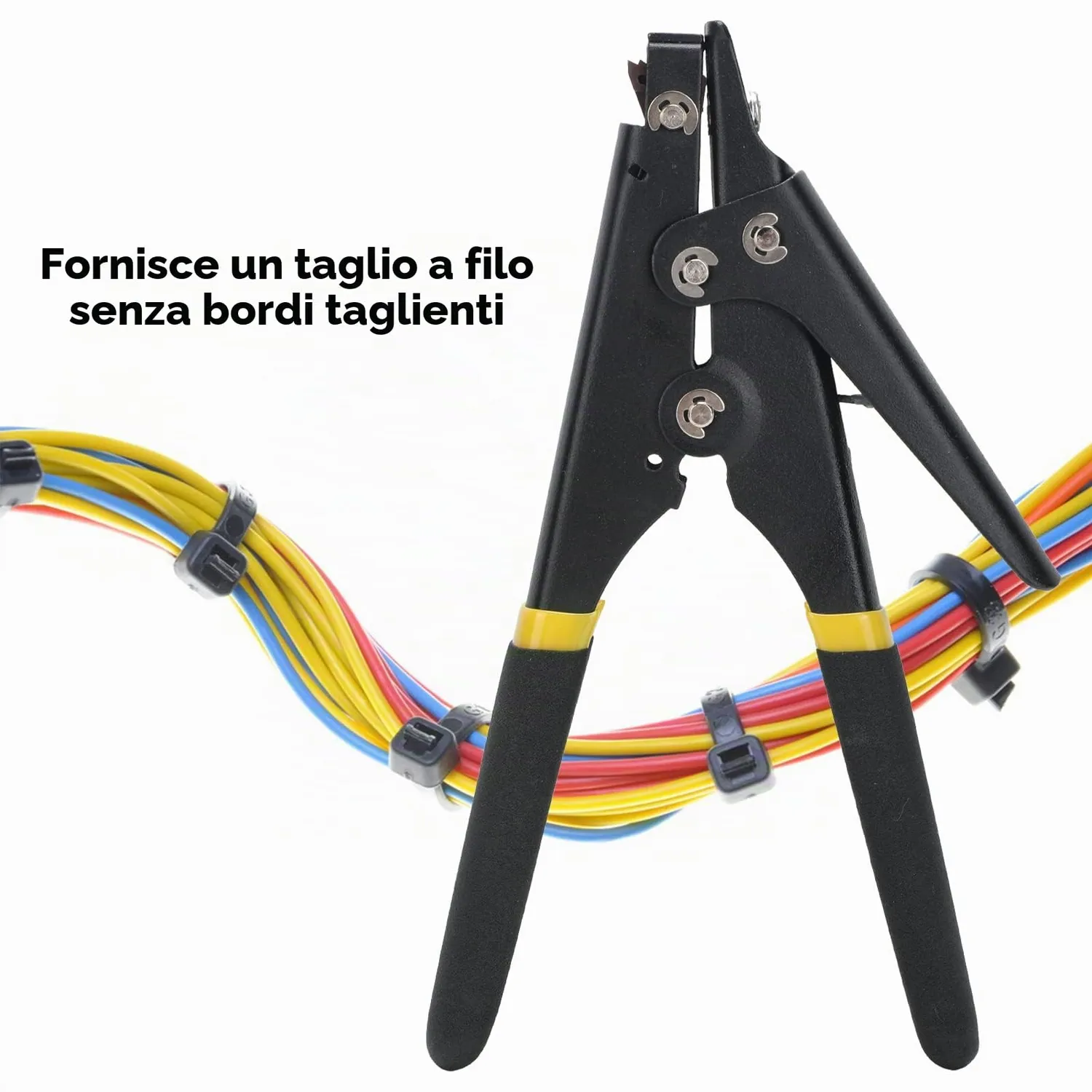 Zunate Pinza per Fascette Nylon Nera Tensione Regolabile