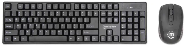 Manhattan Wireless set tastiera e mouse 2,4 GHz nero