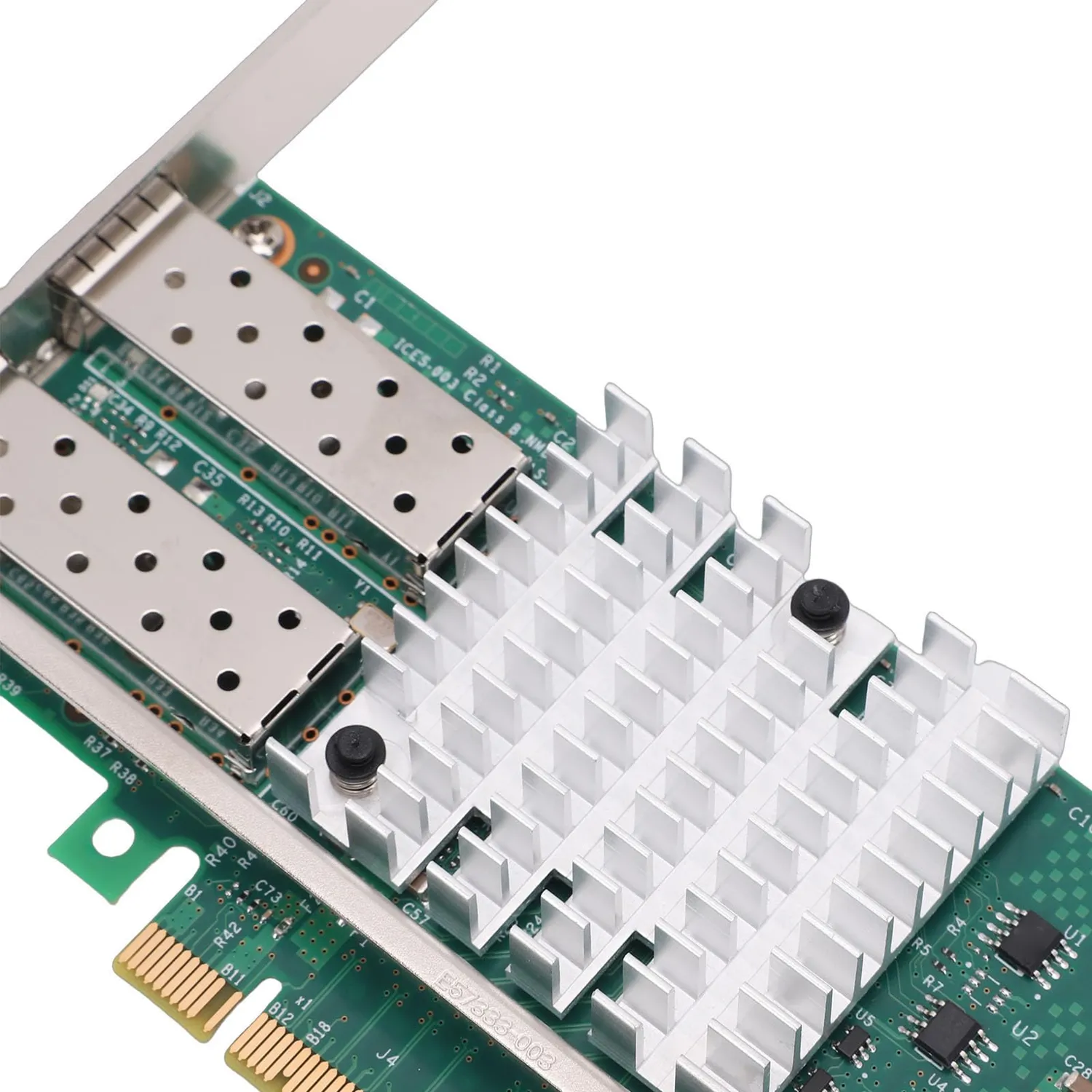 Zunate Scheda Rete Fibra 10GB PCIe X8 doppia SFP+ chip 82599