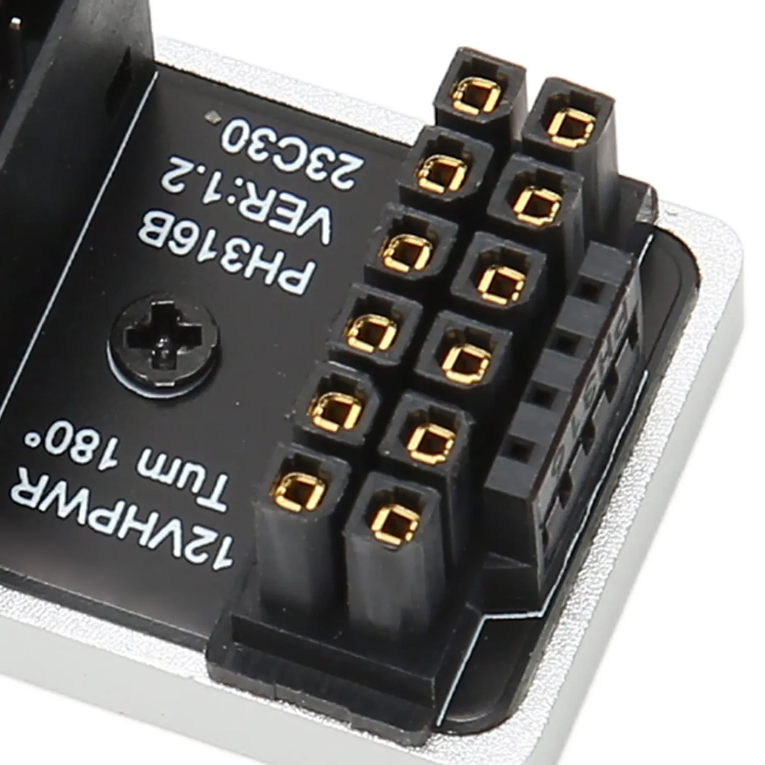 Zunate Adattatore GPU 16 pin 180° argento 600W PCIe