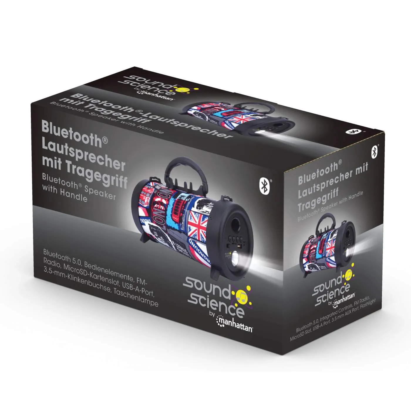 Manhattan Sound Science cassa Bluetooth con maniglia