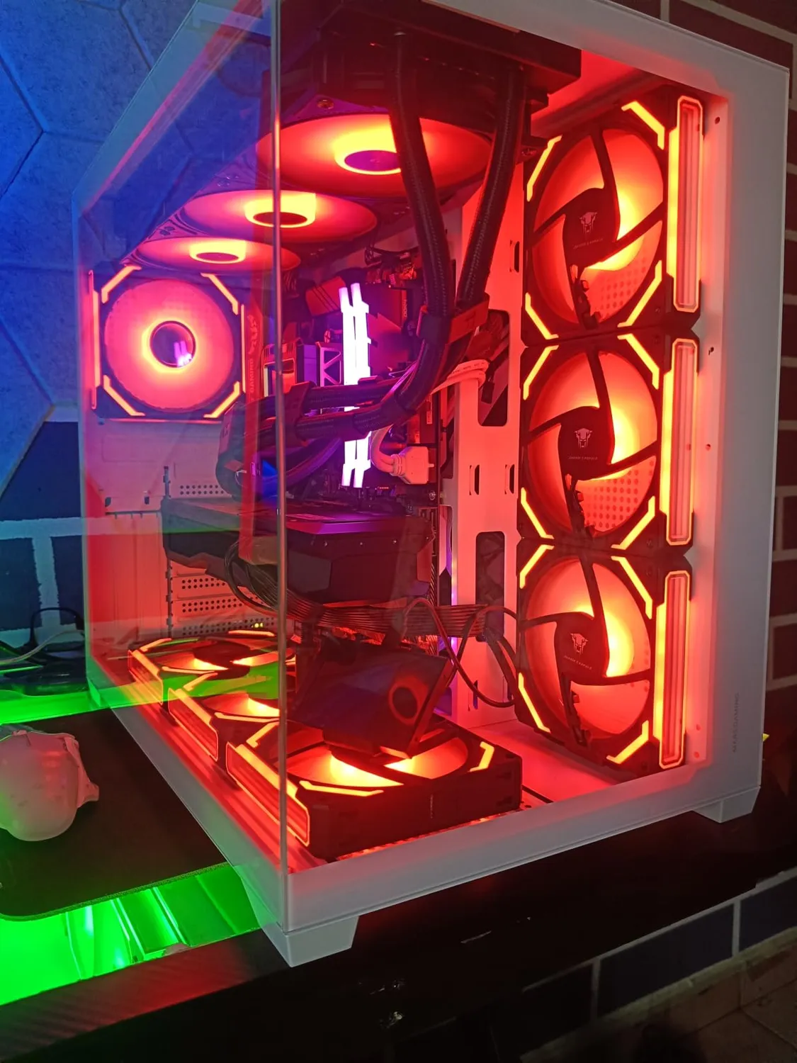 Mars Gaming MCV5 case PC ATX bianco vetro panoramico