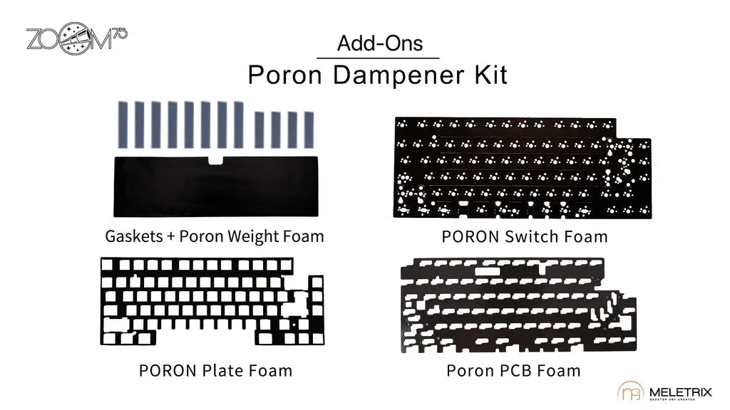Zoom75 Addons accessori tastiera PCB peso piedini
