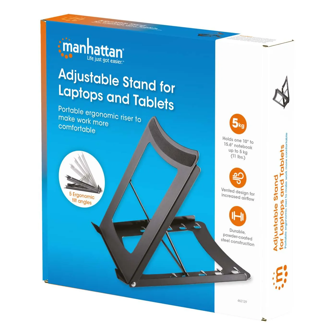 Manhattan Supporto Laptop Tablet Regolabile nero 5 kg