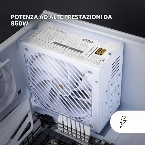 Mars Gaming MPB850PSI Alimentatore 850W Gold Bianco
