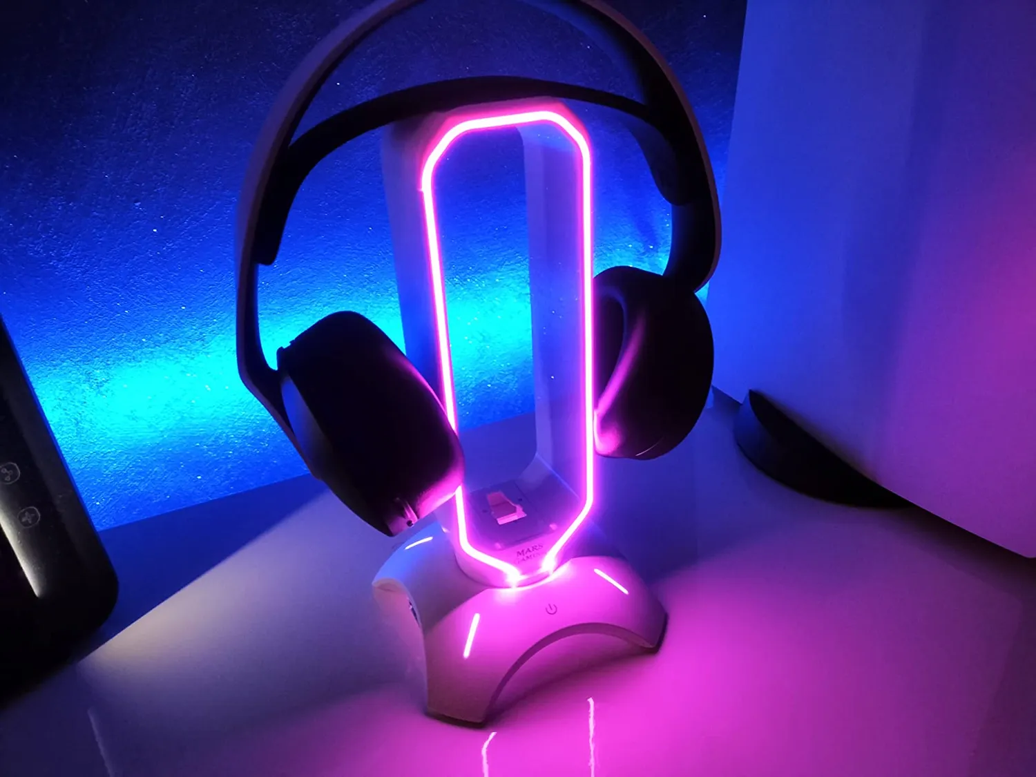 Mars Gaming MHHPRO supporto cuffie gaming bianco RGB