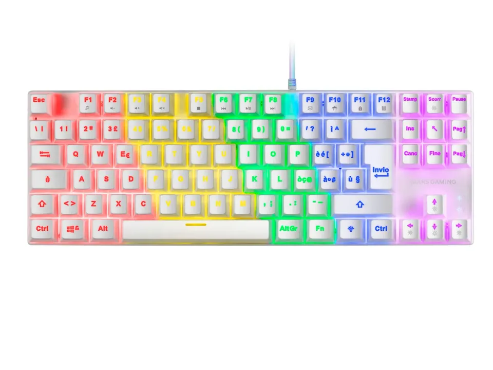 Mars Gaming MK80 tastiera gaming TKL bianca switch brown