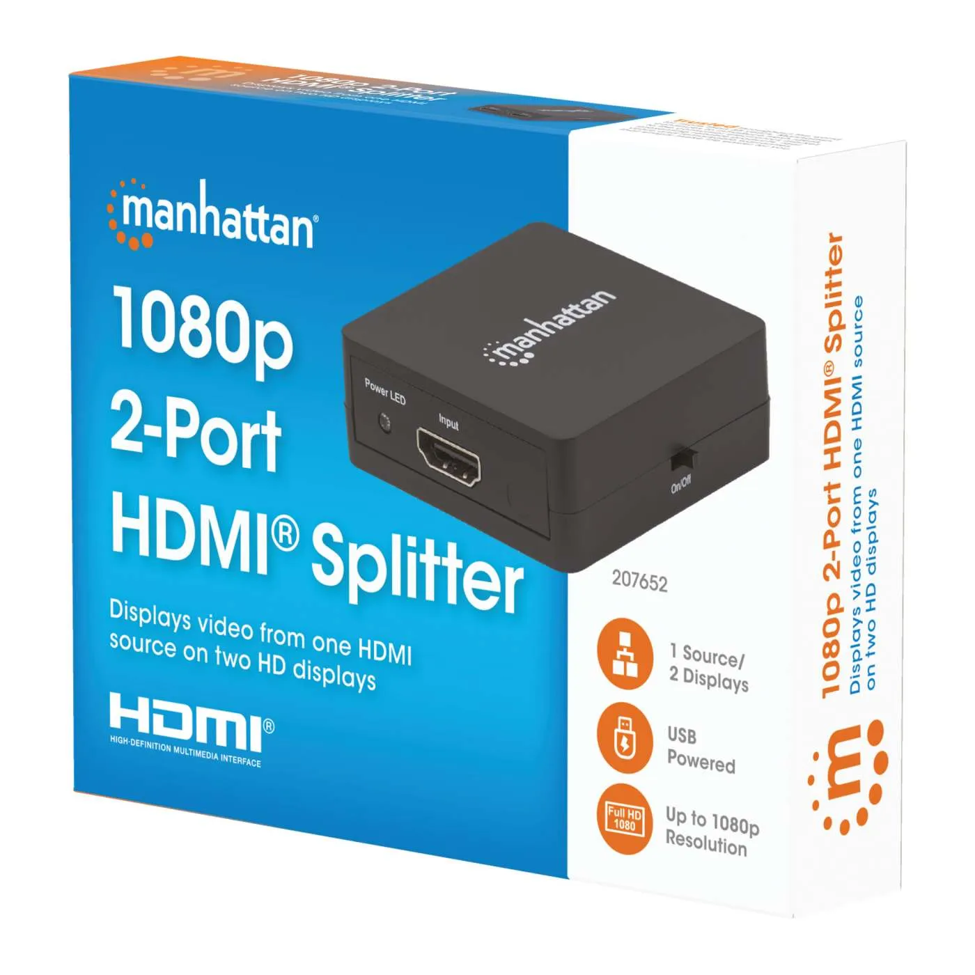 Manhattan 1080p Splitter HDMI 2 Porte Full HD