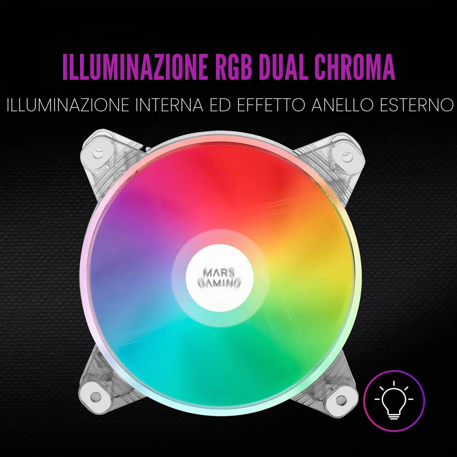 Mars Gaming MFD Ventola 120mm RGB Trasparente