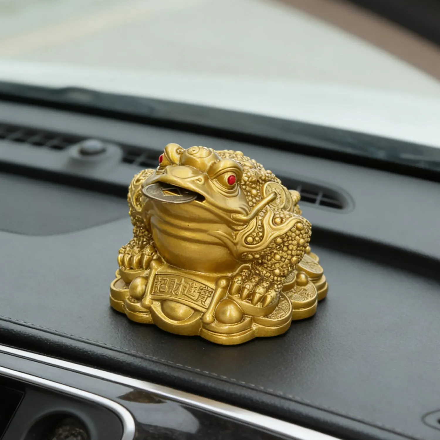 Zunate rana portafortuna statuetta oro Feng Shui 6,5 cm