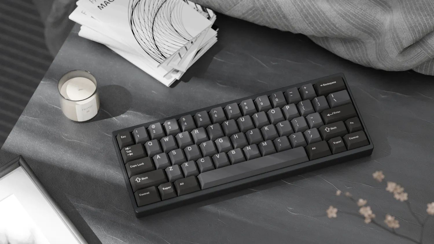 CoffeeKeys Neo60 Core tastiera 60% Nebula tri-mode hotswap