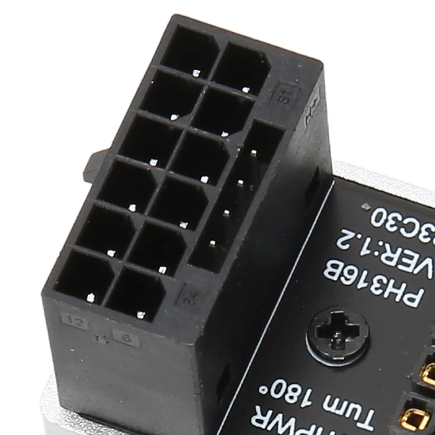 Zunate Adattatore GPU 16 pin 180° argento 600W PCIe