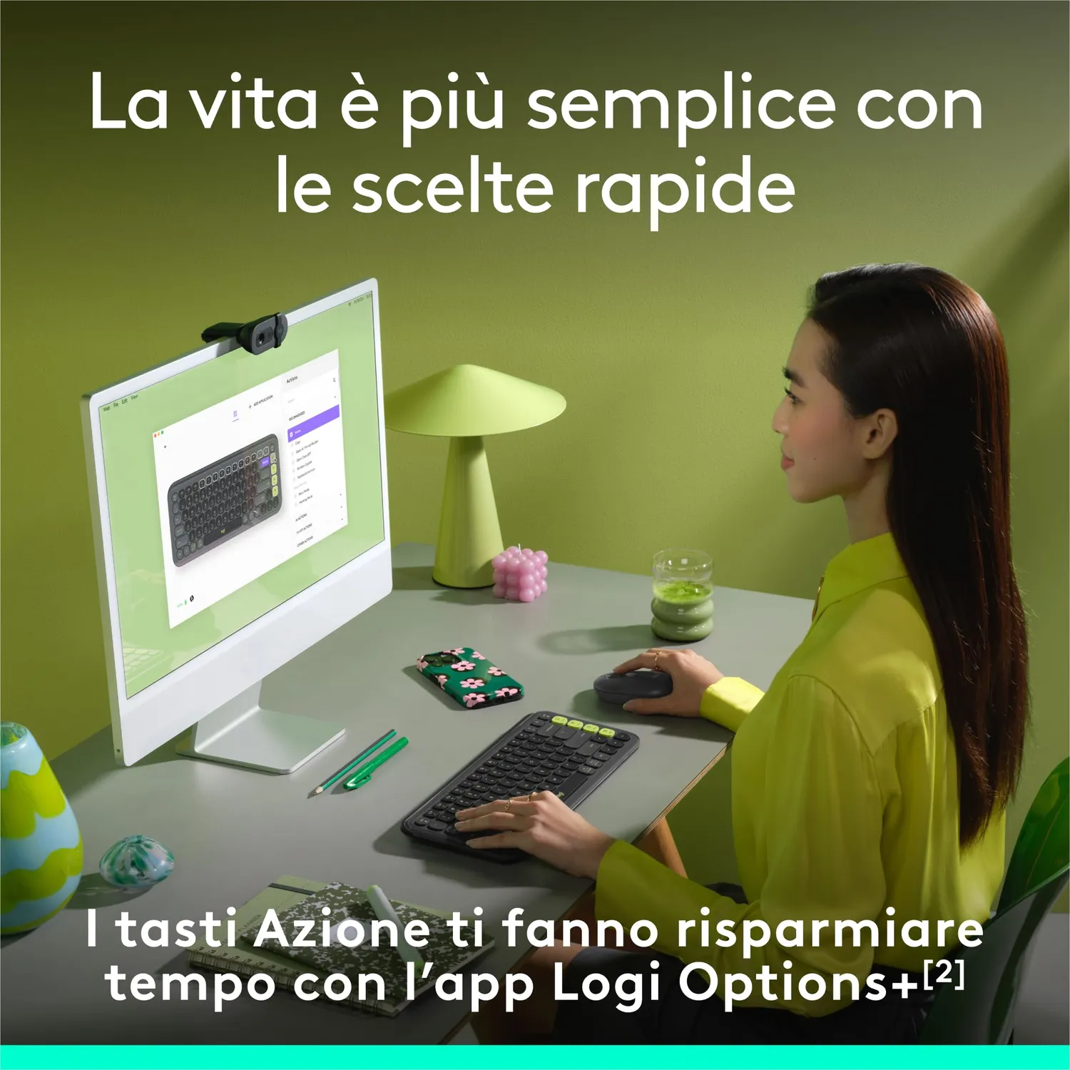 Logitech POP Icon Keys Tastiera Bluetooth Grafite ITA QWERTY