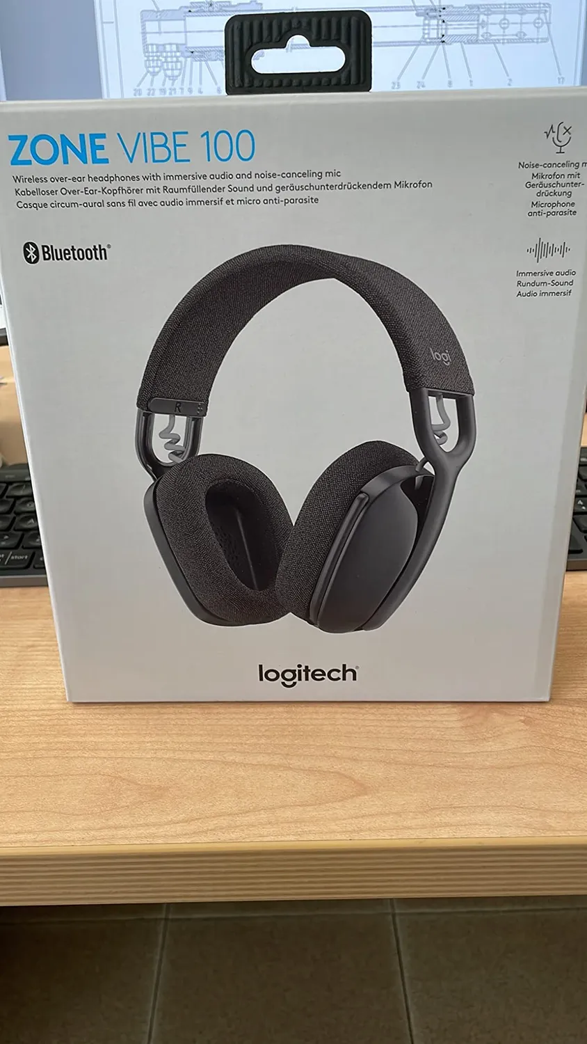 Logitech Zone Vibe 100 cuffie wireless bianco over-ear
