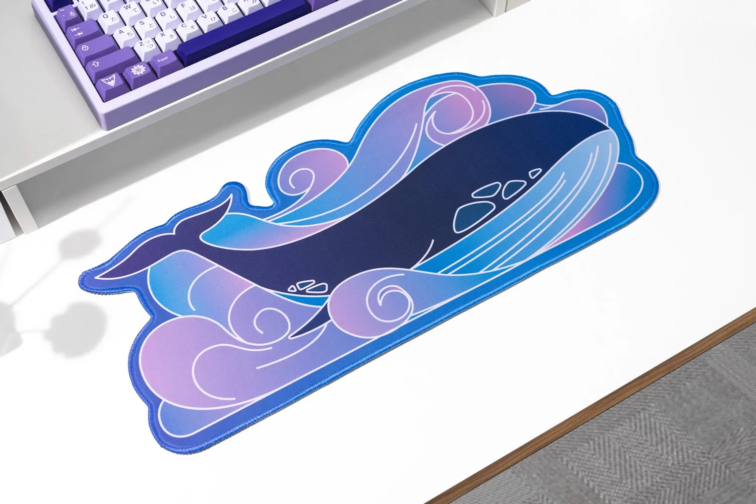 CoffeeKeys Whale tappetino deskmat Large blu 900x400
