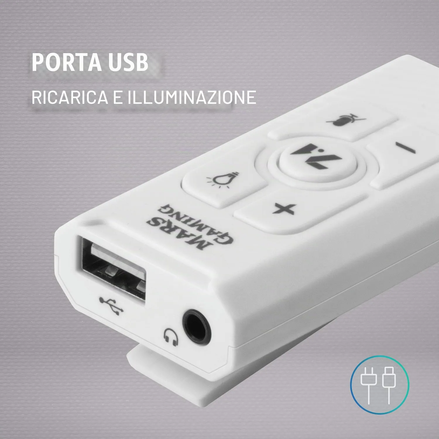 Mars Gaming MSC2W scheda audio USB 7.1 bianca multipiattaforma