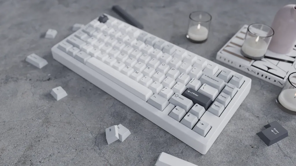 Wuque Studio Gray Skies keycaps PBT 223 tasti