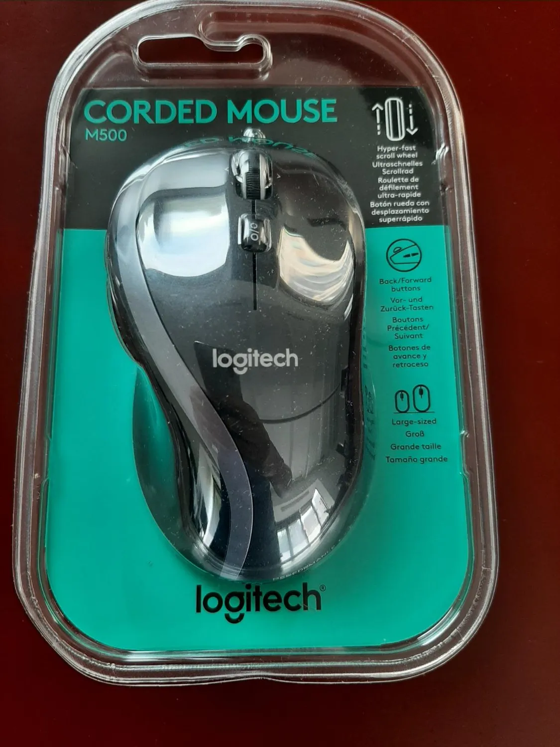 Logitech M500 Mouse Cablato USB iperveloce laser 1000DPI