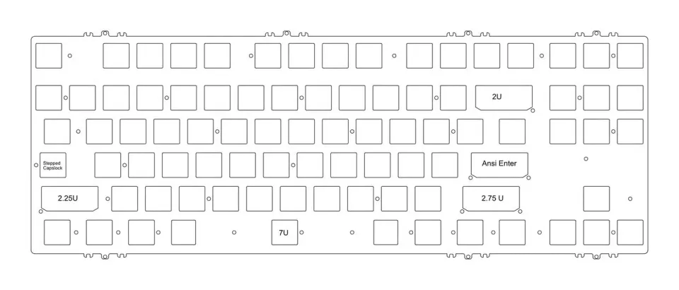 CoffeeKeys Eclipse EC Kit Meta Pulse Red 35g tastiera