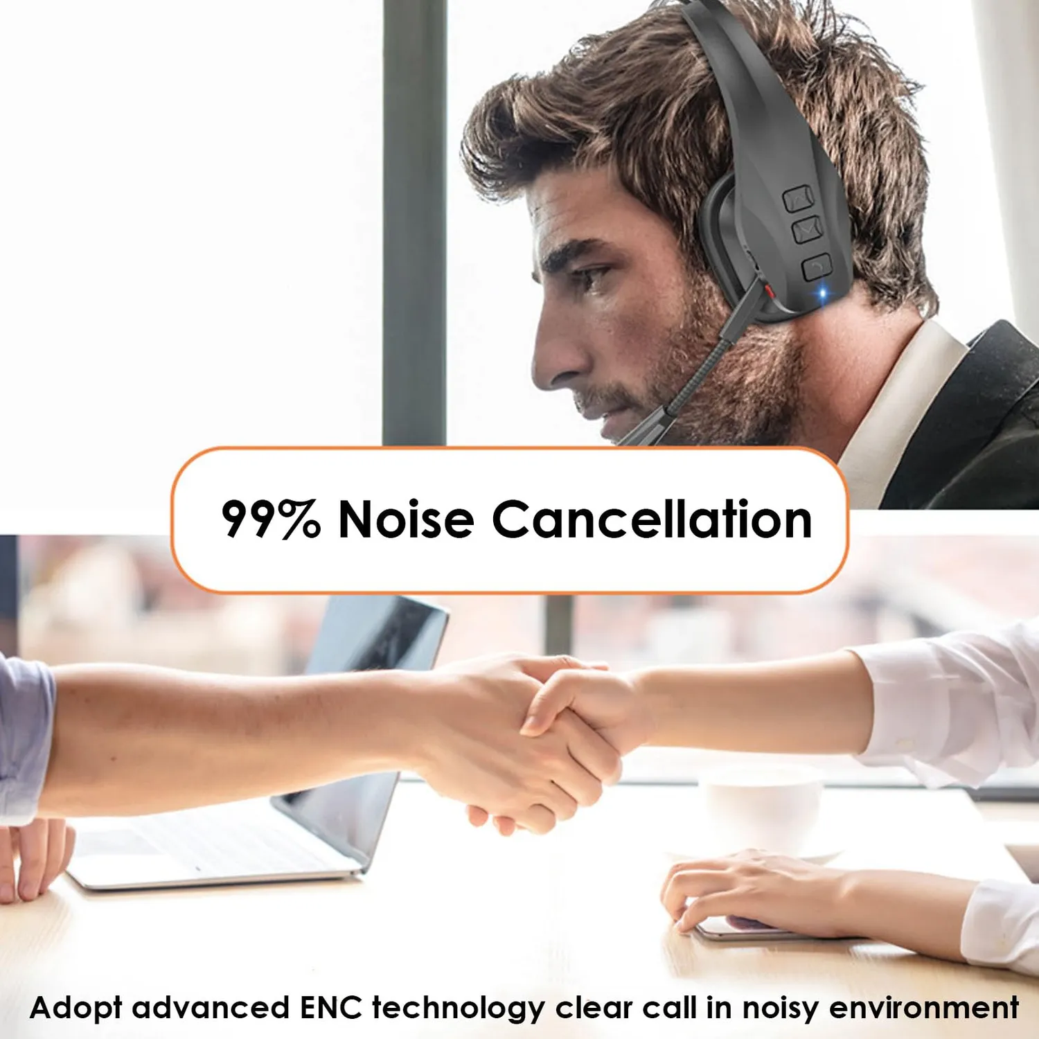 Zunate Auricolare Bluetooth Monoorecchio 56 Ore Mute 350mAh