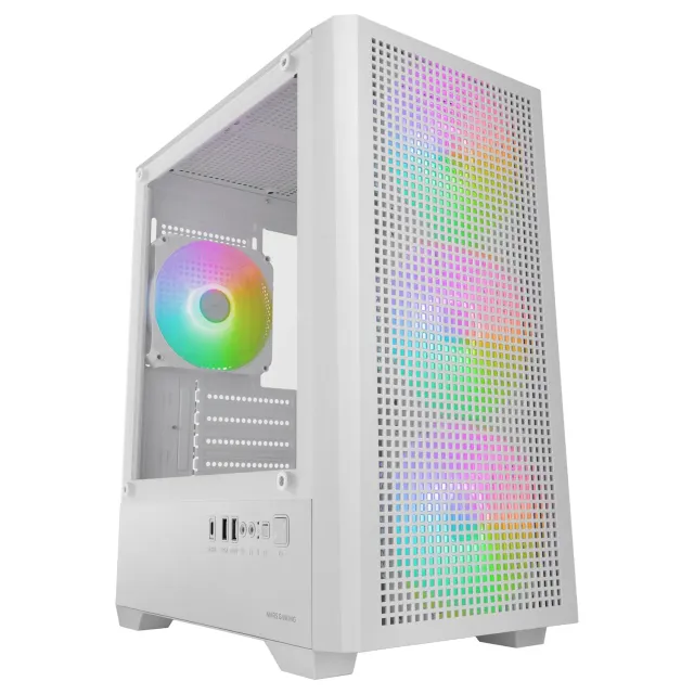 Mars Gaming MC-Vector Case PC Micro-ATX Bianco Vetro