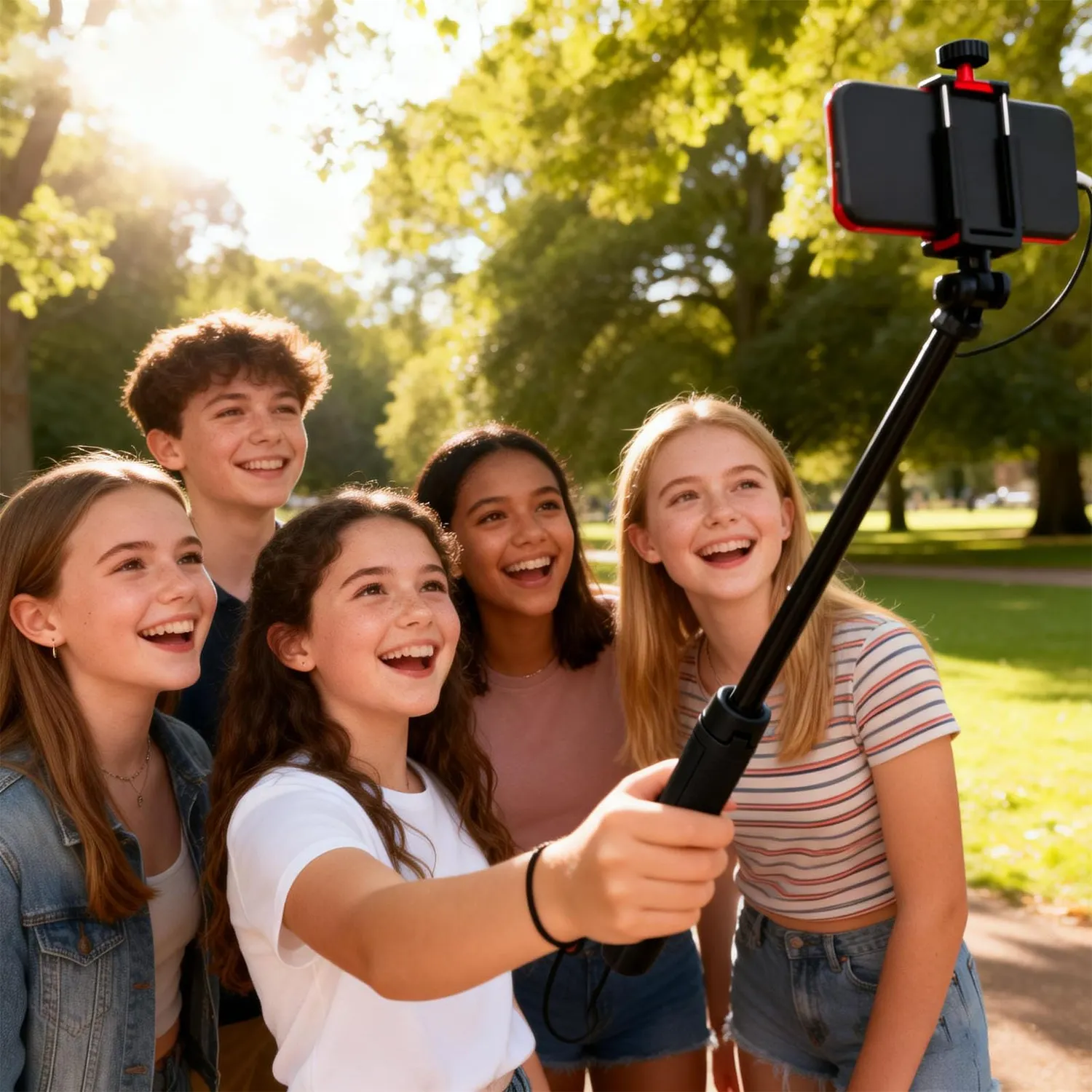 Zunate Treppiede Telefono Selfie Stick 54 cm testa a sfera