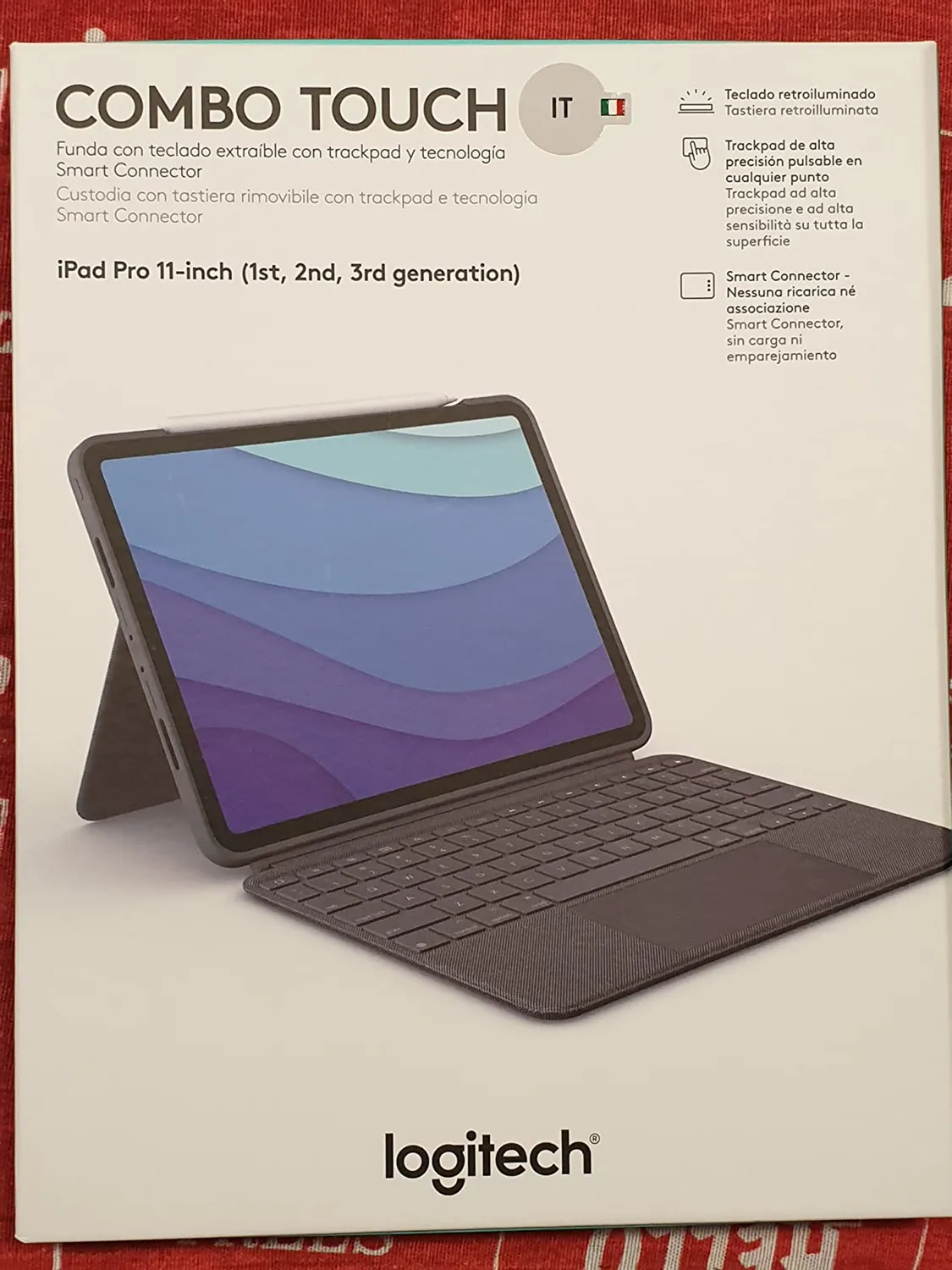 Logitech Combo Touch iPad Pro 11 tastiera ITA grigio