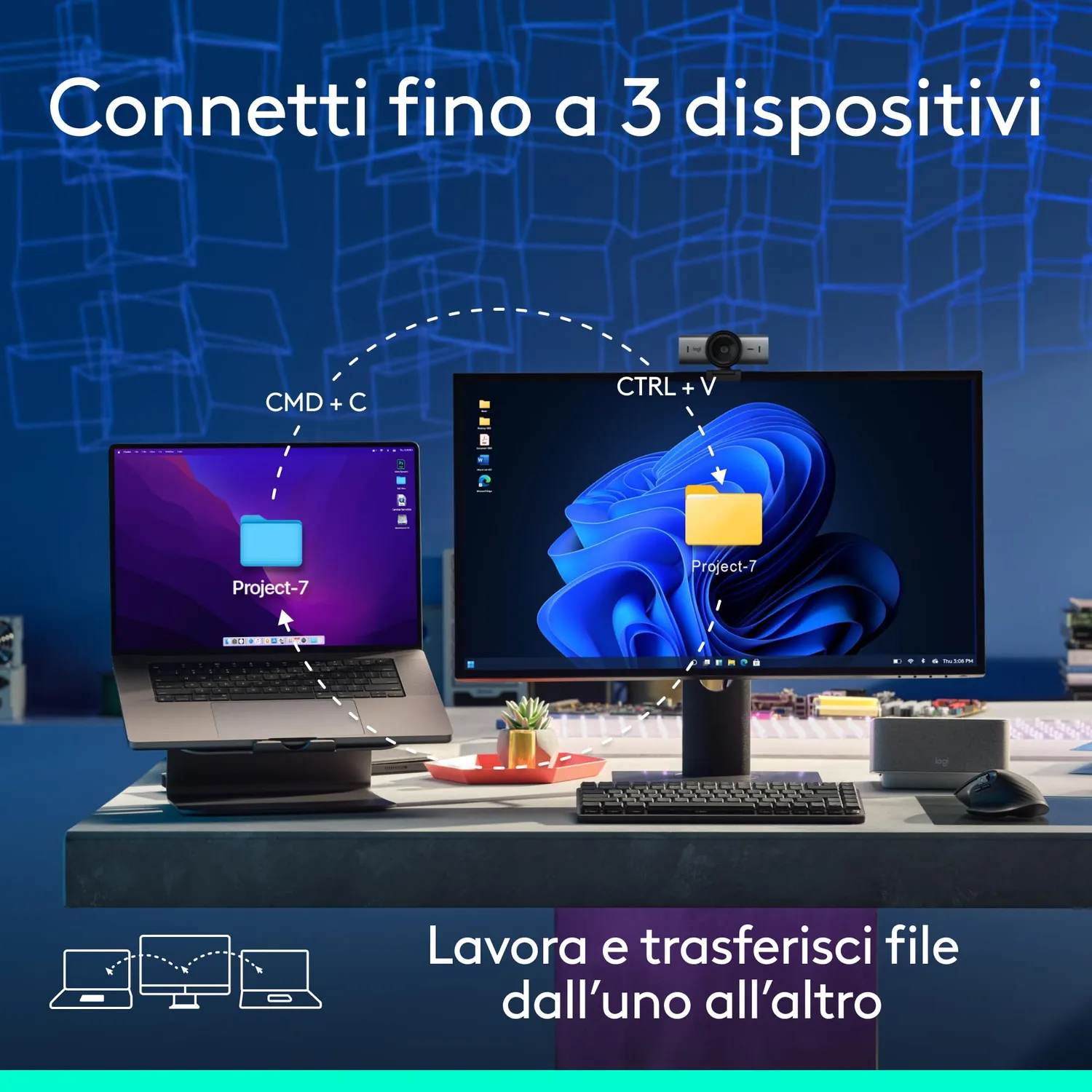 Logitech MX Master 3S mouse wireless 8000 DPI silenzioso
