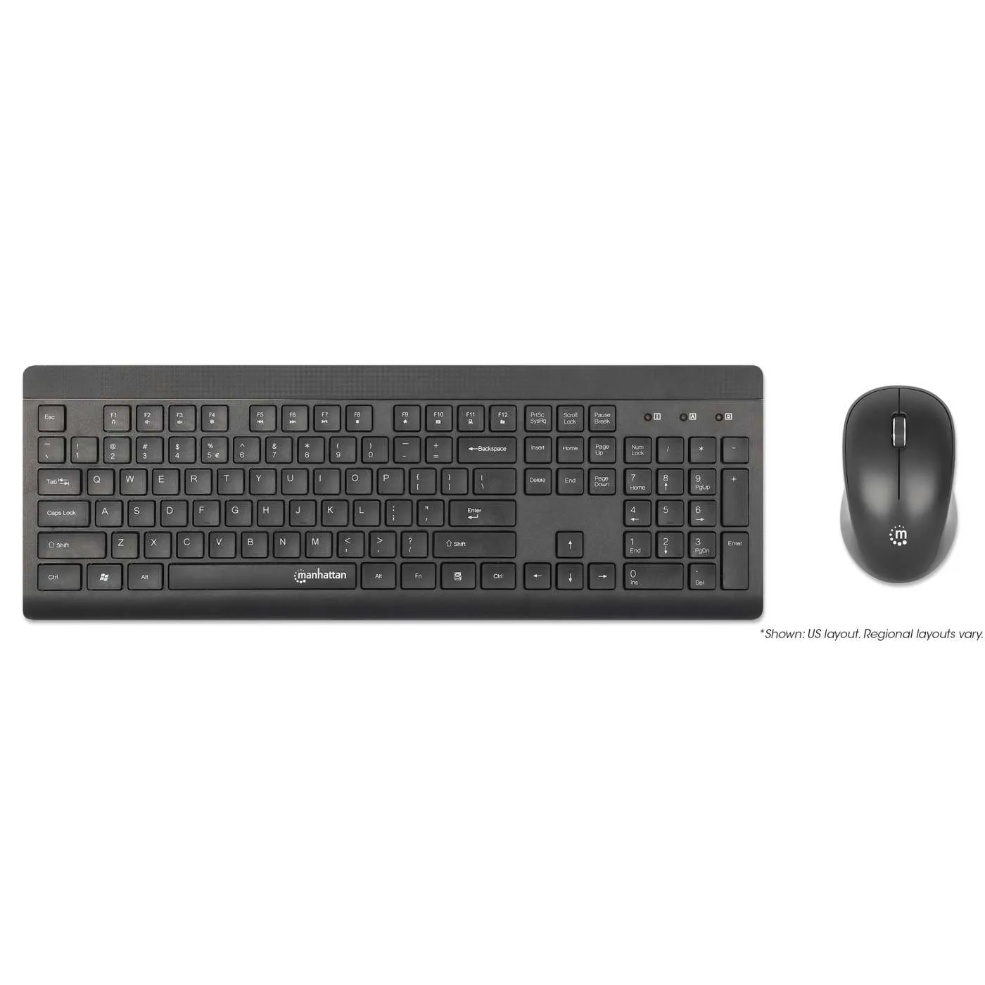 Manhattan MWK7350 Kit Tastiera e Mouse Wireless 2,4 GHz