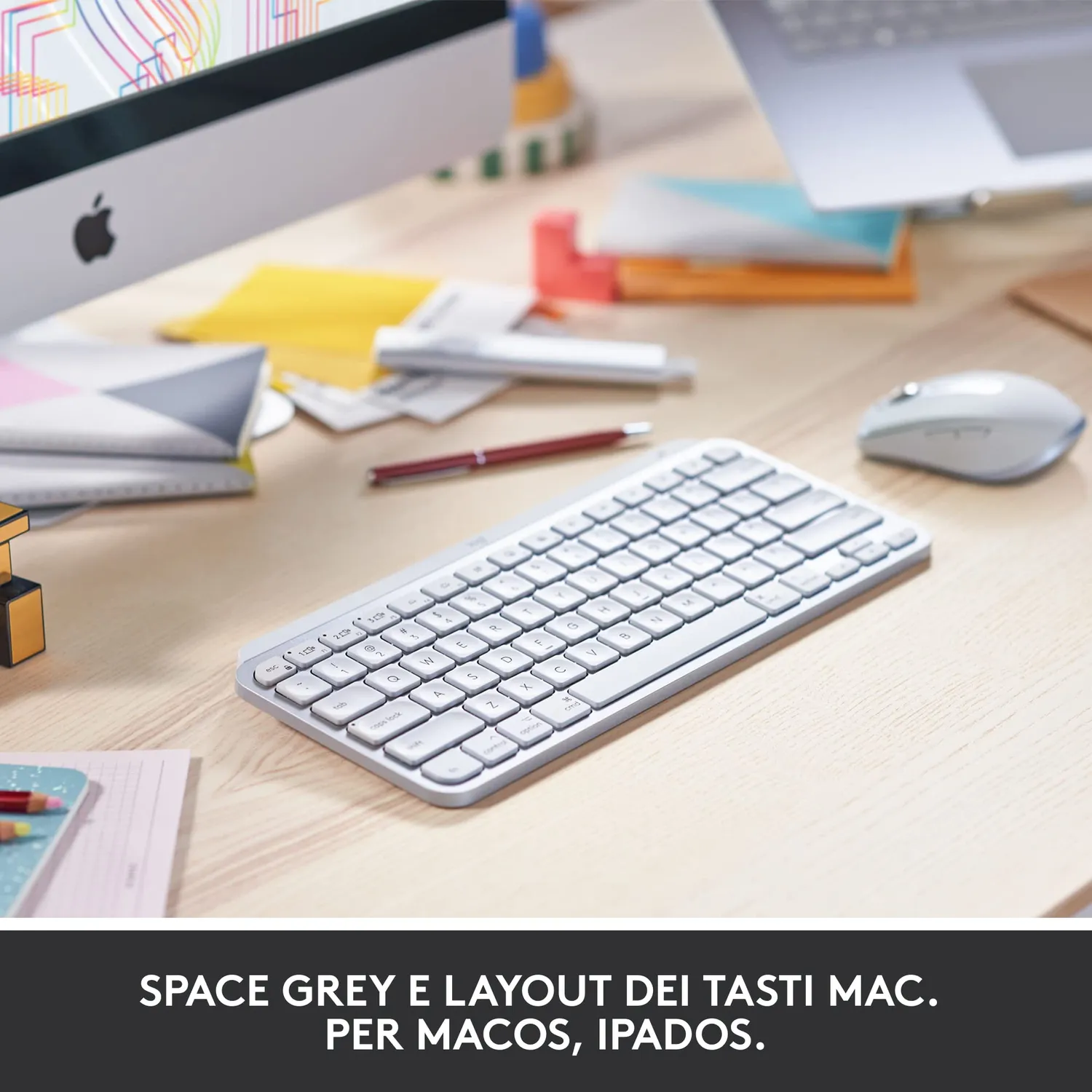 Logitech MX Keys Mini Anywhere 3 combo Mac grigio chiaro