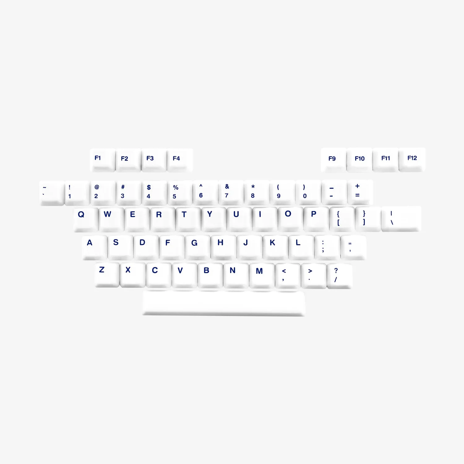 Cerakey A Set-Alpha Plus keycap ceramica set base bianco