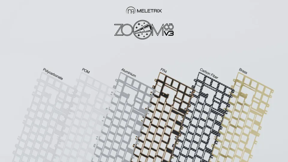 Meletrix Zoom65 V3 plate PC per tastiera