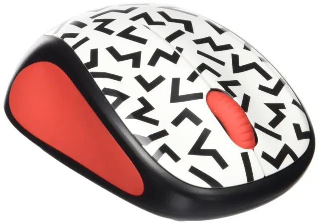 Logitech M238 Mouse Wireless Zigzag Rosso 2.4 GHz