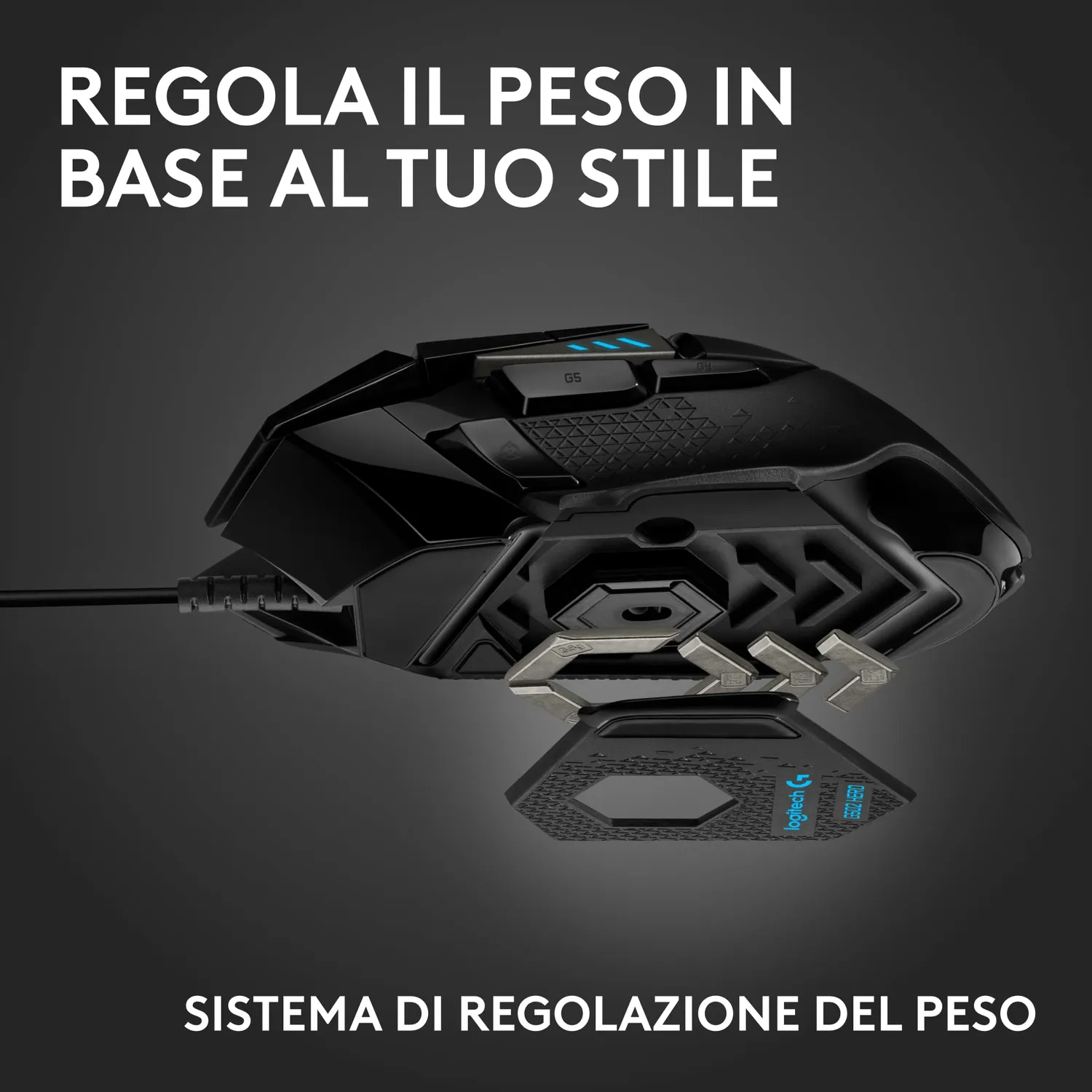 Logitech G G502 HERO mouse gaming cablato 25600 DPI