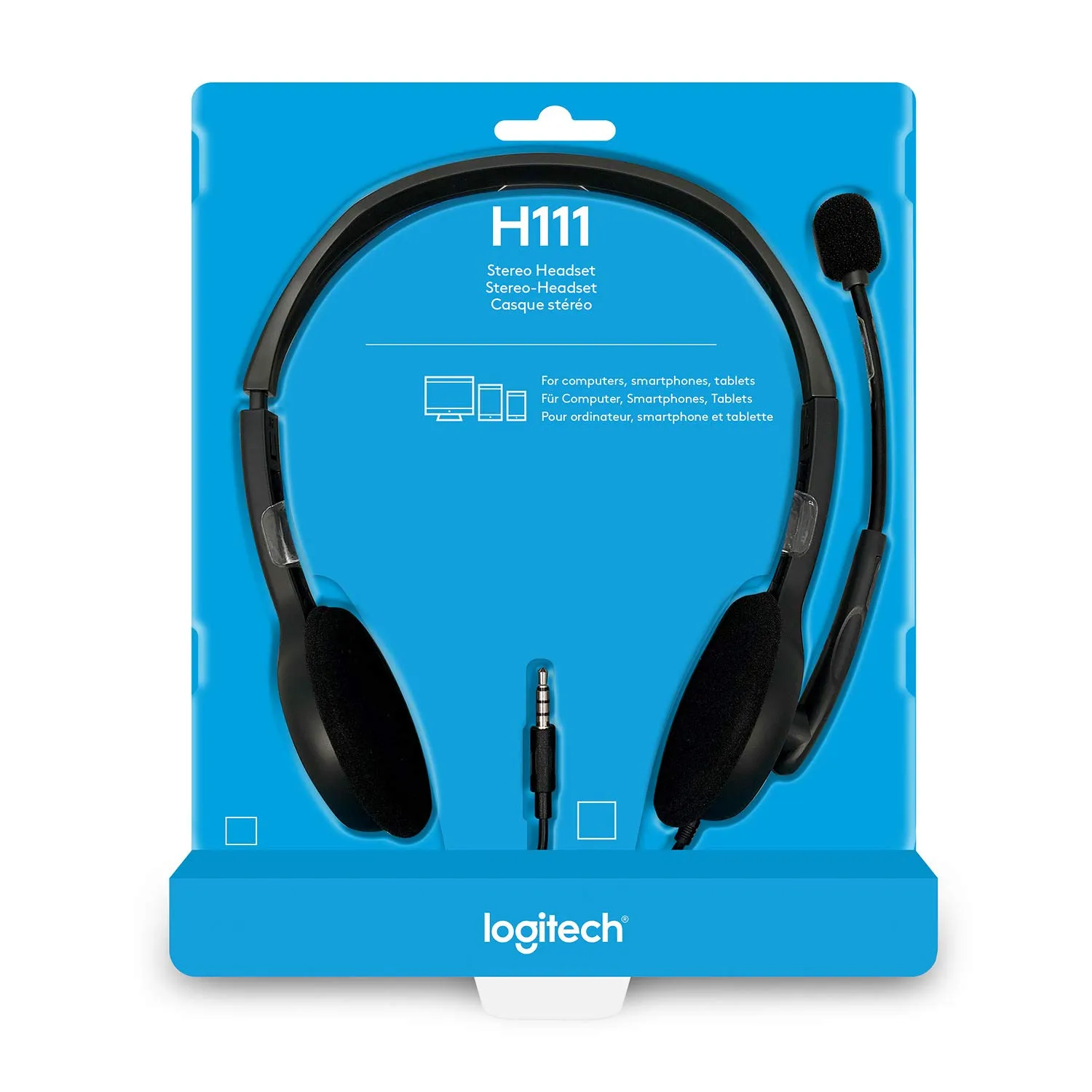 Logitech H111 Cuffie Cablate Jack 3.5mm Microfono Girevole