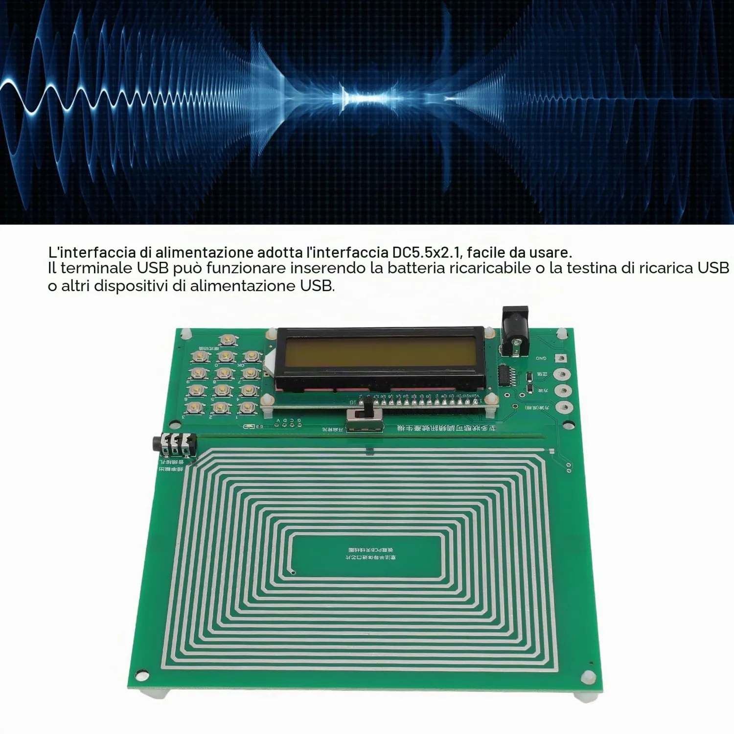 Zunate Generatore Onde 7,83 Hz USB 0,01-100000 Hz rilassante