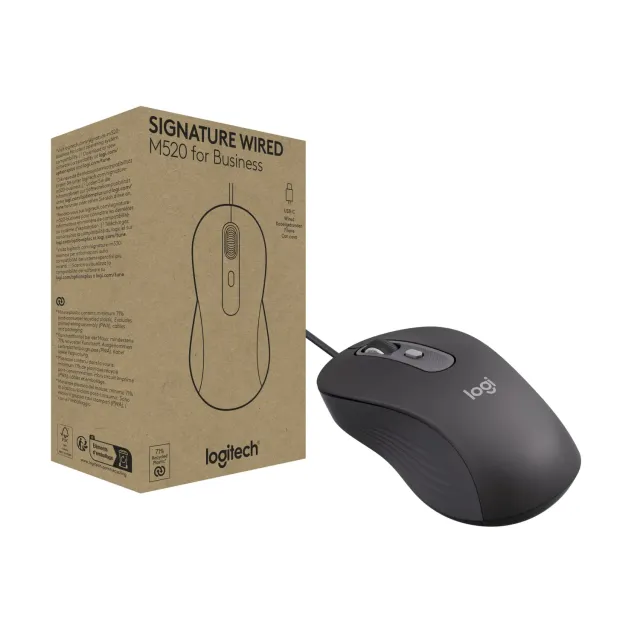 Logitech Signature M520 mouse con filo USB-C silenzioso