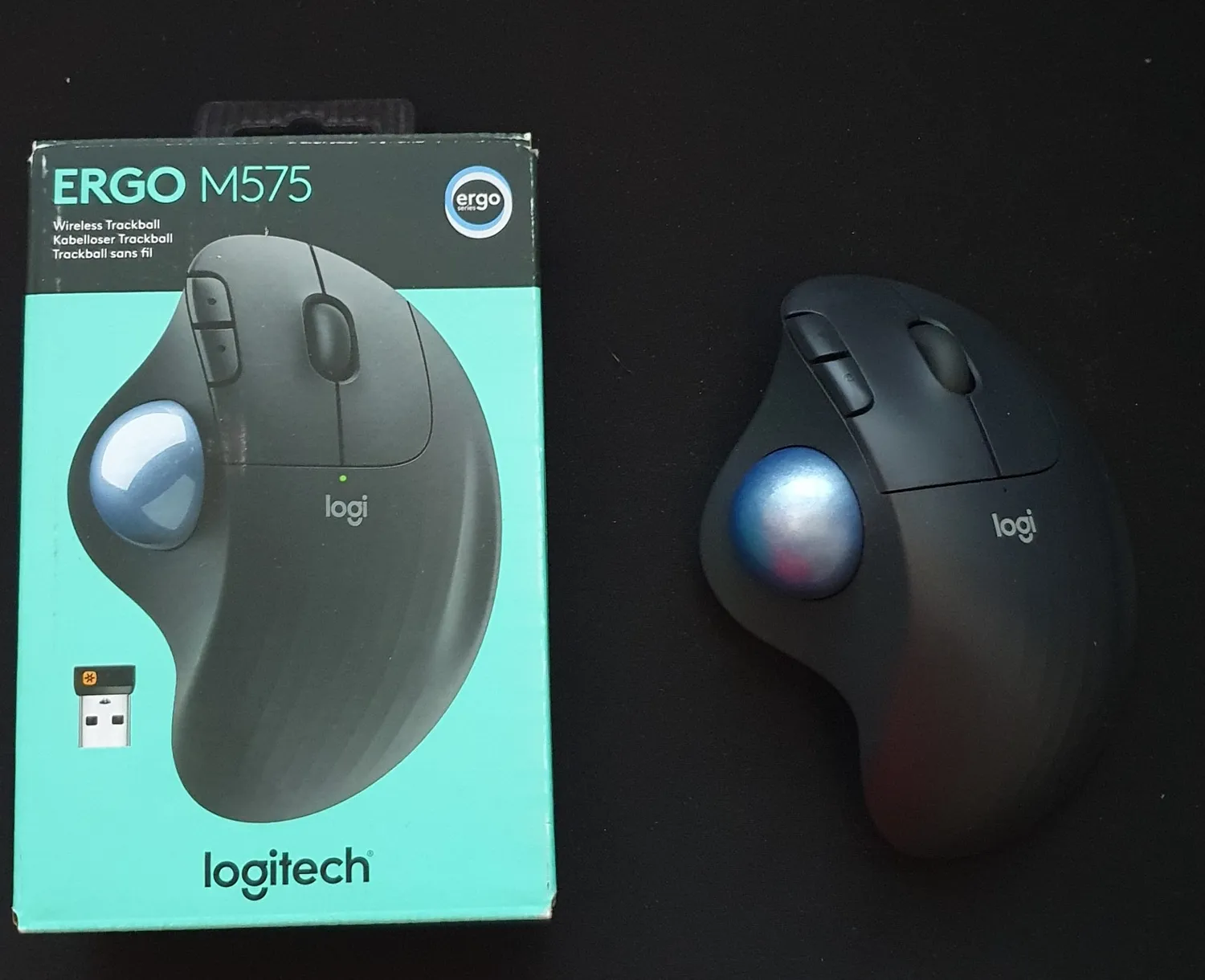 Logitech ERGO M575 Mouse Trackball Wireless Bluetooth Nero