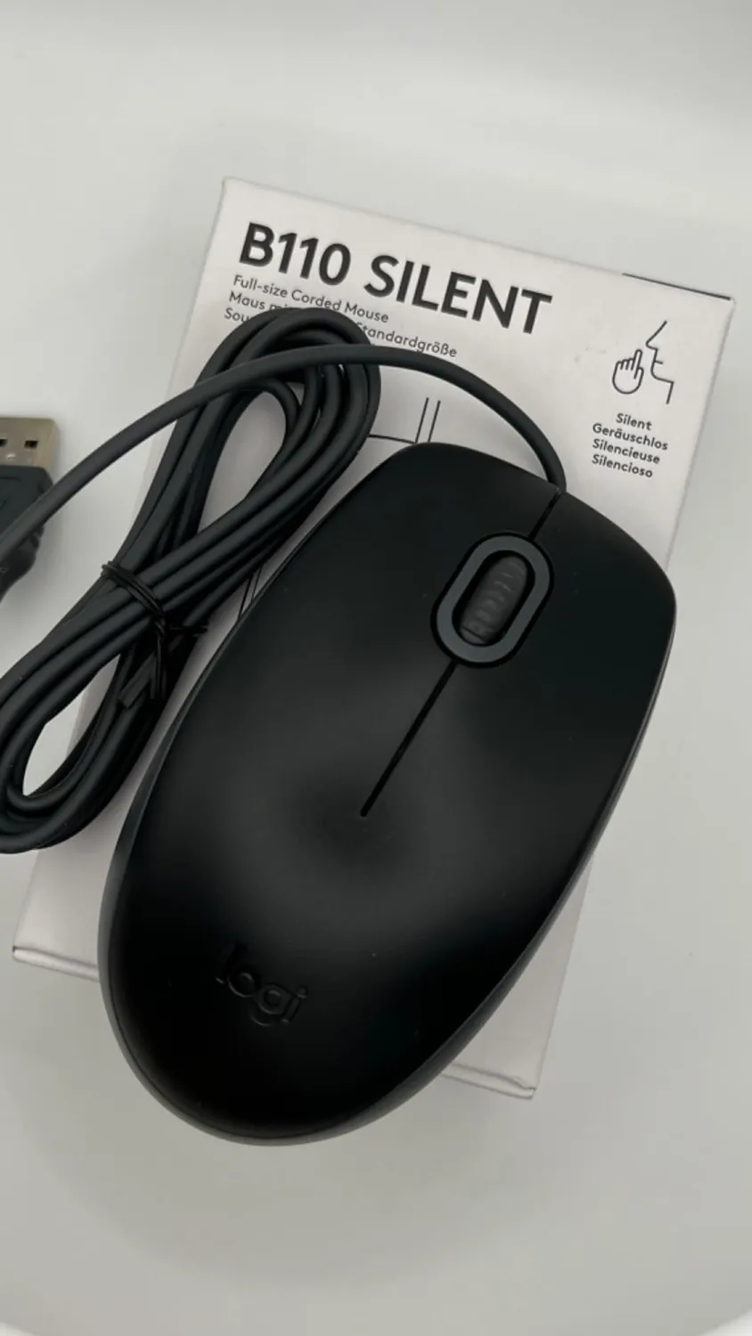 Logitech B110 mouse USB con filo silenzioso