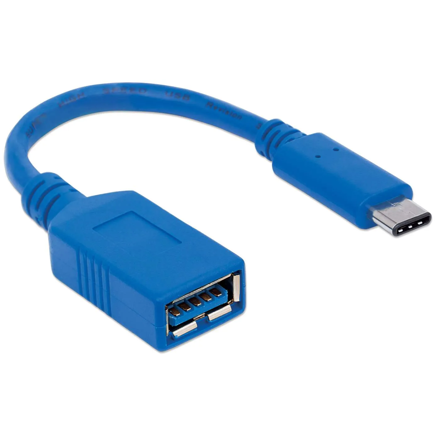 Manhattan Cavo USB-C a USB-A femmina 1 m blu