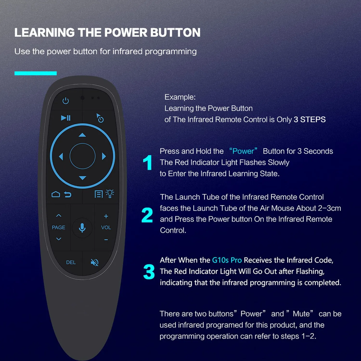Zunate G10S Pro BT telecomando vocale 2.4G Bluetooth
